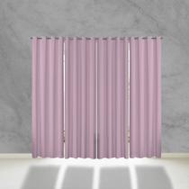 Cortina Blackout de PVC 5,60m x 2,30m Rosa para Varão Simples Cortina Blackout de PVC 5,60m x 2,30m Rosa para Varão Simples