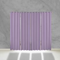 Cortina Blackout de PVC 5,60m x 2,80m Lilas para Varão Simples