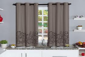 Cortina Blackout de PVC de Cozinha Estampado 2,20m x 1,30m Avela