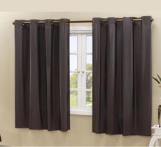 Cortina Blackout de Tecido 2m x 1,60cm Marrom - Admirare