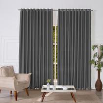 Cortina Blackout de Tecido Grosso 3,00 x 2,80 Blecaute 3 Metros Corta Luz Janela Quarto Sala Para Varão