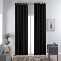 cortina blackout de tecido grosso corta luz 3,00x2,80 janela quarto sala varao - Iv Enxovais