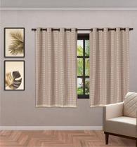 Cortina Blackout Decorativa Com Voal Xadrez 2,80 x 1,60 Mts