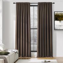 Cortina Blackout DONREN Patio com isolamento térmico marrom 150x240cm Cortina Blackout DONREN Patio com isolamento térmico marrom 150x240cm