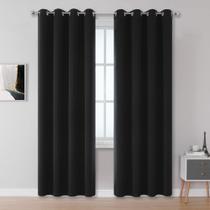 Cortina Blackout DUALIFE 99% para sala de estar 132x213cm - preta