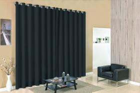 Cortina Blackout Em Tecido 4 00 X 2 50 Esticada Cor: Preto