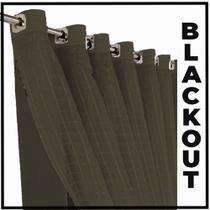 cortina blackout Fiori corta luz 7,00 x 2,40 c/voal marrom