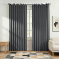 Cortina Blackout Hoeflife Cinza Painel Único 132x274 cm Cortina Blackout Hoeflife Cinza Painel Único 132x274 cm