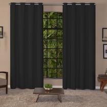 Cortina Blackout Janela Grande 2,80x2,30 PVC Preta