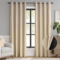 Cortina Blackout Jinchan Shifting Sand Beige 214x213cm de linho