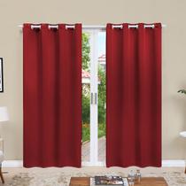 Cortina Blackout Lisa Corta Luz 2.80 x 2.20 Metros Vermelho