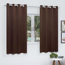 Cortina Blackout Lisa Corta Luz 2,80 x 1,40 Metros Tabaco