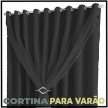 cortina blackout Lisboa 5,50 x 2,70 de varão c/ ilhios marro