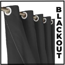 cortina blackout Lisboa 7,00 x 2,70 corta luz c/voal preto