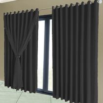 cortina blackout Lisboa corta luz 5,00 x 2,90 ilhios preto