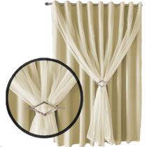 cortina blackout Lisboa para varão e sala 5,50 x 2,80 cinza