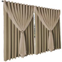 cortina blackout Livia corta luz 6,00 x 2,90 varão cinza