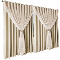 cortina blackout Livia corta luz 6,00 x 2,90 varão marrom