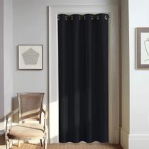 Cortina Blackout NICETOWN Grommet Thermal 200GSM preta 80x200cm
