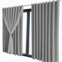 cortina blackout para quarto e sala 5,50 x 2,40 Lisboa branc