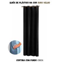 Cortina Blackout para Sala ou Quarto PVC (plástico) UMA FOLHA Rústica 1,40 x 3,00M com 100% Blecaute