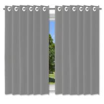Cortina Blackout Pelicula C/Ilhos Cinza 280X180