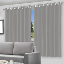 Cortina Blackout Película c/ Ilhos Cinza 280x280cm Cortina Blackout Película c/ Ilhos Cinza 280x280cm