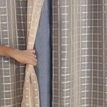 Cortina Blackout Prata com Voil Xadrez 2,80 m x 1,60 m - Avelã - Do Lar Decoração Cortina Blackout Prata com Voil Xadrez 2,80 m x 1,60 m - Avelã - Do Lar Decoração