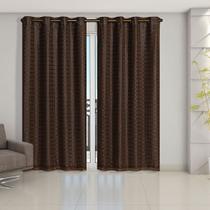 Cortina Blackout Prata com Voil Xadrez 2,80 m x 2,30 m - EDDI