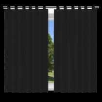 Cortina Blackout Preta 200x140 cm com alça para varão Cortina Blackout Preta 200x140 cm com alça para varão