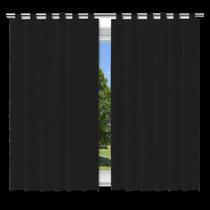 Cortina Blackout Preto 200X140Cm Pvc Corta Luz Com Alça