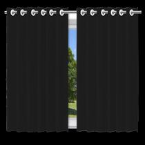 Cortina Blackout Preto com ilhos - 280x250cm Cortina Blackout Preto com ilhos - 280x250cm