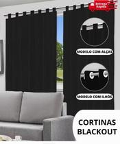 Cortina Blackout Preto com ilhos Material: PVC Medidas - 280x280cm