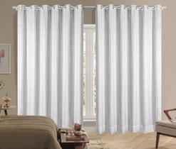 Cortina Blackout PVC 2,00x1,80 Com Tecido Voil Xadrez Sala e Quarto