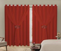 Cortina Blackout PVC 2,80x2,30 Com Tecido Voil Sala e Quarto