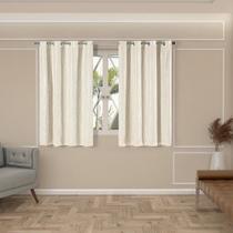 Cortina Blackout Pvc Com Renda 2,80 M X 1,60 M - Bege