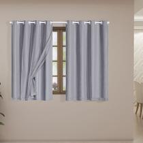 Cortina Blackout PVC com Tecido Voil 2,0 m x 1,4 m