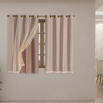 Cortina Blackout PVC com Tecido Voil 2,00 m x 1,40 m