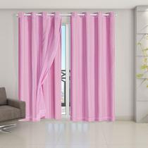 Cortina Blackout PVC com Tecido Voil 2,8 m x 2,3 m