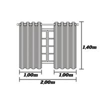 Cortina Blackout Pvc Com Tecido Voil 2,80 M X 1,60 M Branco