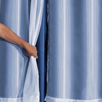 Cortina Blackout PVC com Tecido Voil 2,80 m x 1,60 m Marinho