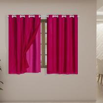 Cortina Blackout Pvc Com Tecido Voil 2,80 M X 1,60 M Pink