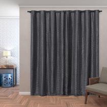 Cortina Blackout Pvc Com Tecido Voil 2,80 M X 2,30 M Preto