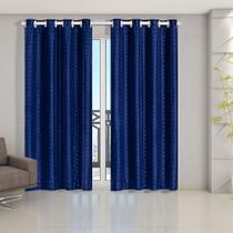 Cortina Blackout PVC com Tecido Voil Xadrez 2,80 m x 2,30 m