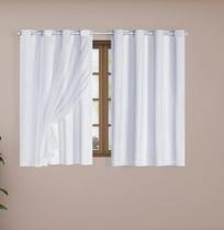 Cortina blackout pvc com voal 2,00l x 1,60a curta branco Cortina blackout pvc com voal 2,00l x 1,60a curta branco