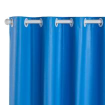 Cortina Blackout PVC corta 100 % a luz 2,20 m x 1,30 m Azul
