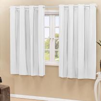 Cortina Blackout PVC corta 100 % a luz 2,20 m x 1,30 m Branca