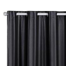 Cortina Blackout PVC corta 100 % a luz 2,80 m x 2,30 m Preto - Bella Vita