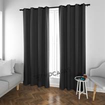 Cortina Blackout PVC Corta Luz Sol 100% Blecaute 2,80 X 2,30 Preto