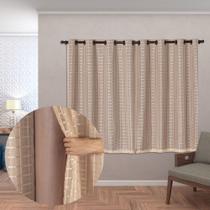 Cortina Blackout Pvc E Tecido Voil Xadrez 2,80x1,60 Blecaute